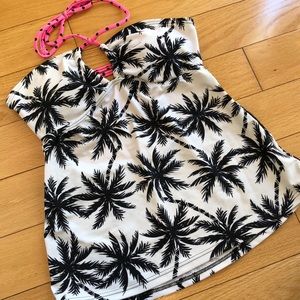 SO Palm Trees Tankini Top Size S Juniors
